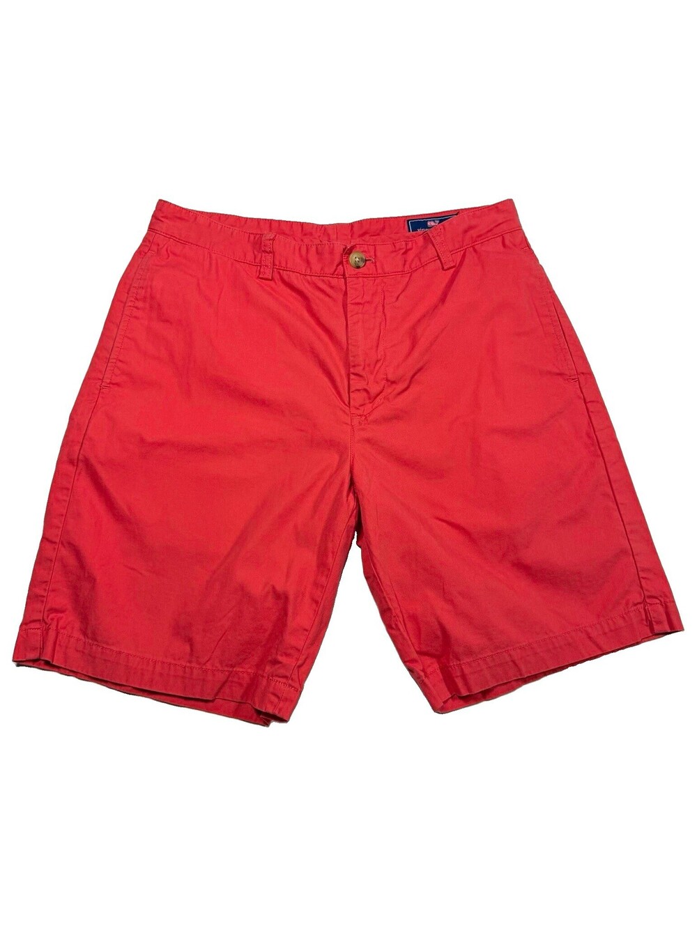 Vineyard Vines Men's Salmon Pink Solid Chino Flat Front Cotton Shorts Size 32